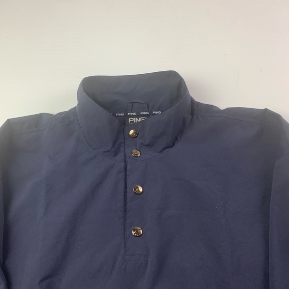 PING Mens Short Sleeve Golf Windbreaker Size XL Navy - Picture 5 of 10